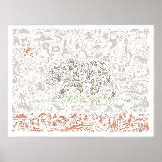 Kaliforniens Flagga Poster