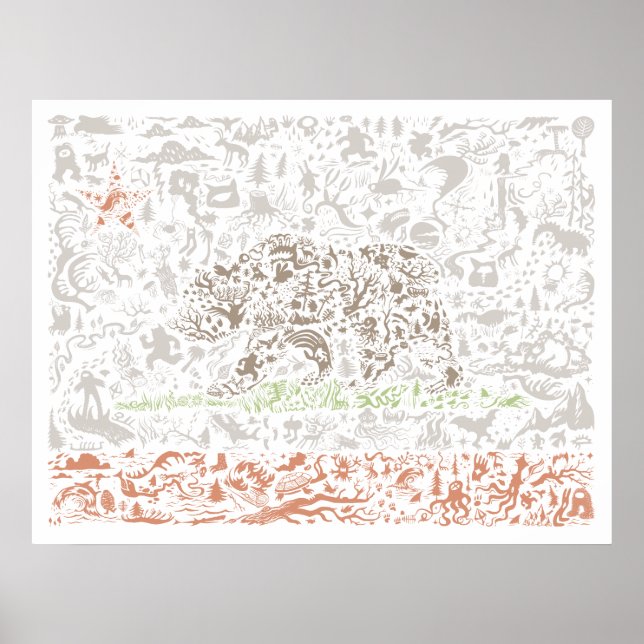 Kaliforniens Flagga Poster (Framsidan)