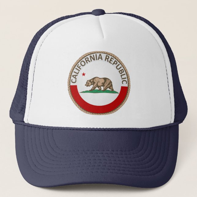 Kaliforniens Flagga Seal-Truckerkeps Keps (Framsida)