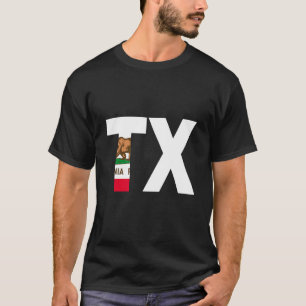 Kaliforniens flagga Texas TX städer och delstat T Shirt