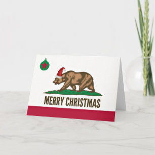 Kaliforniens God jul Bear Card Helgkort
