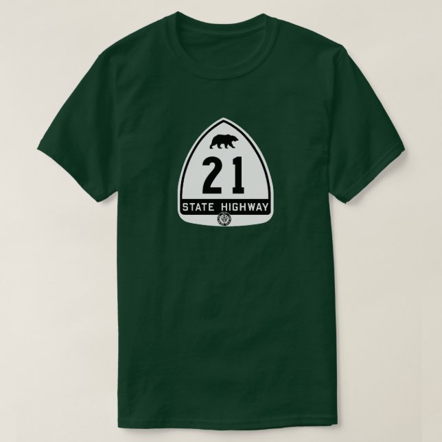 Kaliforniens historiska motorväg 21 t shirt (Design framsida)