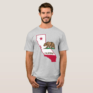 Kaliforniens kontur och Flagga T Shirt