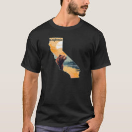 Kaliforniens konturmoner t shirt