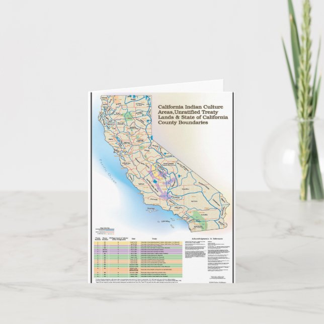 Kaliforniens kulturområden - Notecard Kort (Framsida)