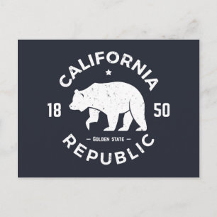 Kaliforniens Logotyp Golden State Vykort