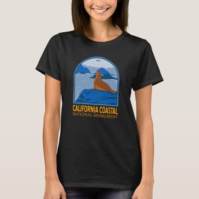Kaliforniens nationella kustmonument Harbor Seal T Shirt (Framsida)