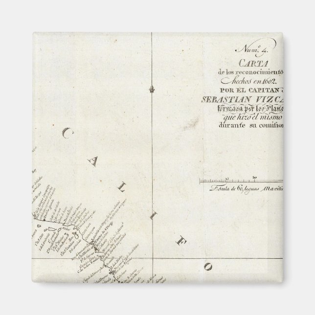 Kaliforniens ofärgat diagram magnet (Framsidan)