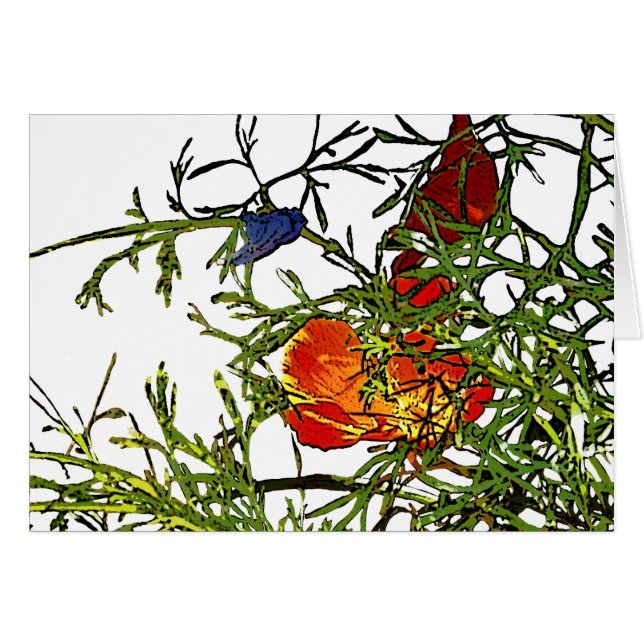 Kaliforniens poppies abstrakt OBS kort (Framsidan Horizontal)