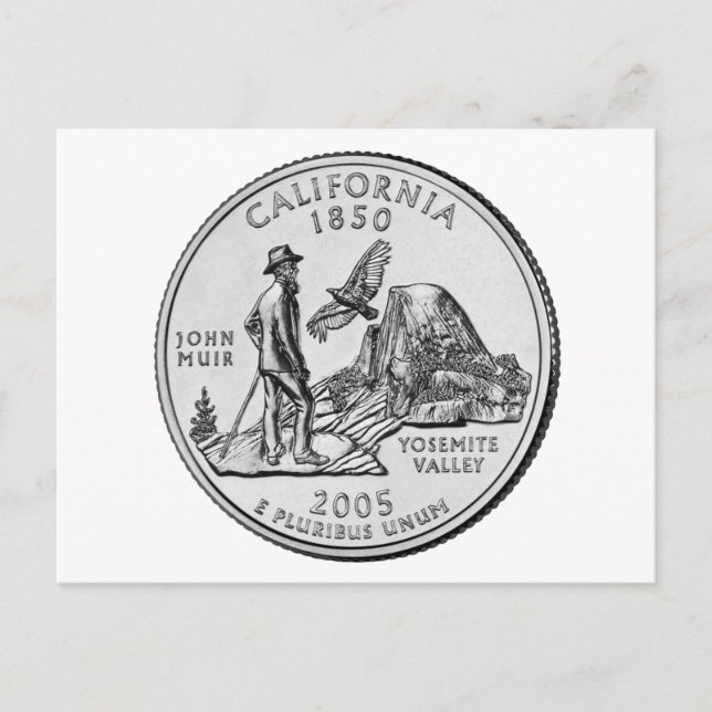 Kaliforniens statskvartal vykort (Framsida)