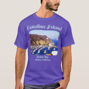 Kaliforniens strand vid Catalina Island Avalon Bay T Shirt