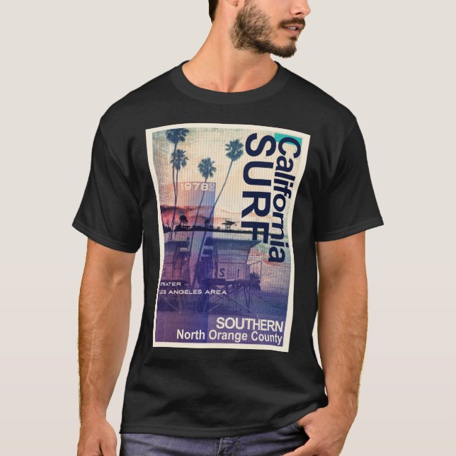 Kaliforniens Surfa urban livsstil T Shirt (Framsida)