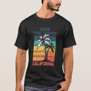 Kaliforniens surfare på vinkara Malibu-stranden T Shirt