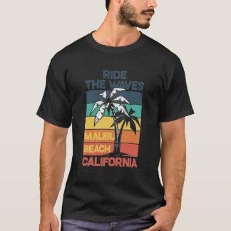 Kaliforniens surfare på vinkara Malibu-stranden T Shirt