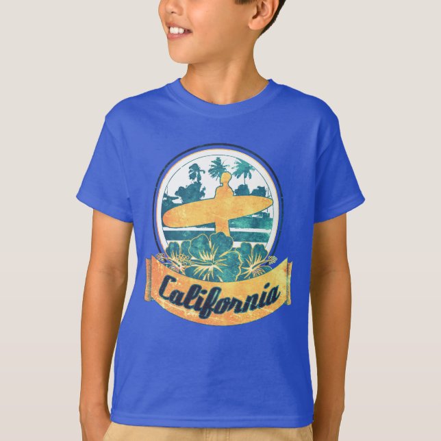 Kaliforniens surfboard t-shirt (Framsida)