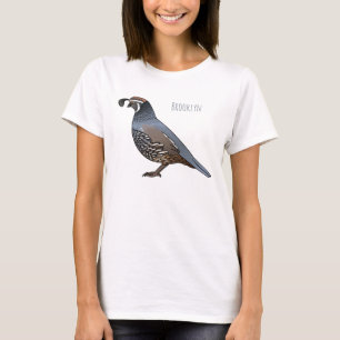 Kaliforniens tecknad av vaktelfågel t shirt