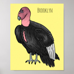 Kaliforniens tecknad för kondor poster