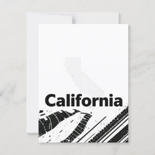 Kaliforniens vykort - Fet Centrerad typografi