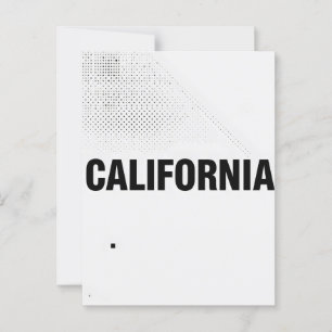 Kaliforniens vykort - Fet Centrerad typografi