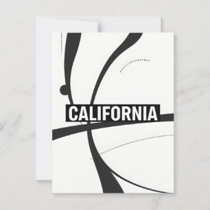 Kaliforniens vykort - Fet Centrerad typografi