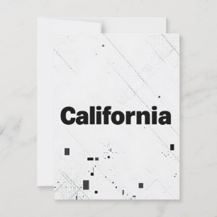 Kaliforniens vykort - Fet Centrerad typografi