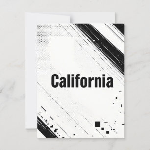 Kaliforniens vykort - Fet Centrerad typografi