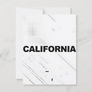 Kaliforniens vykort - Fet Centrerad typografi