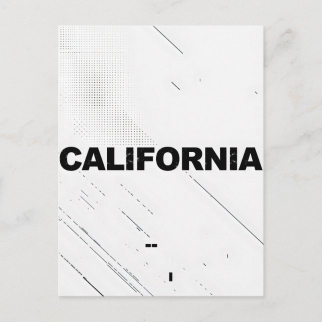 Kaliforniens vykort - Fet Centrerad typografi (Framsida)