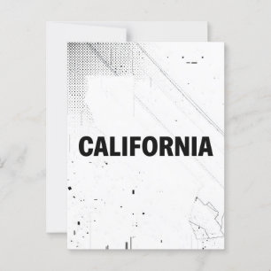 Kaliforniens vykort - Fet Centrerad typografi