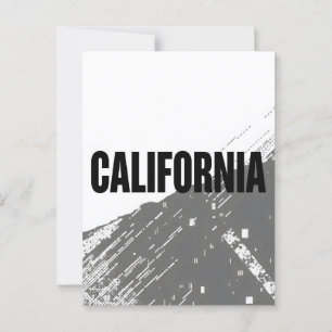Kaliforniens vykort - Fet Centrerad typografi