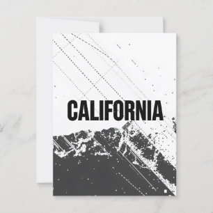 Kaliforniens vykort - Fet Centrerad typografi