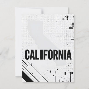 Kaliforniens vykort - Fet Centrerad typografi