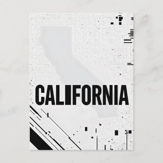 Kaliforniens vykort - Fet Centrerad typografi (Framsida)