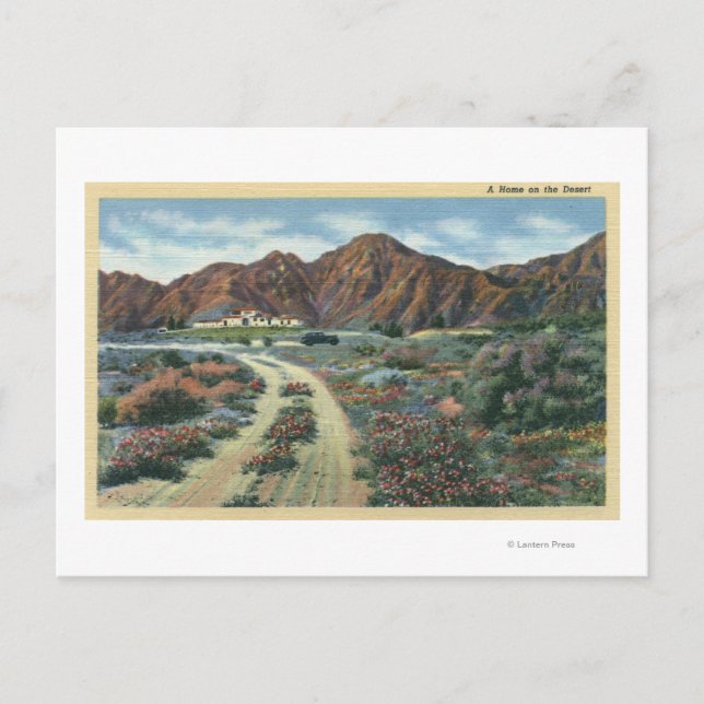 KalifornienScenia Desert View of Residence Vykort (Framsida)