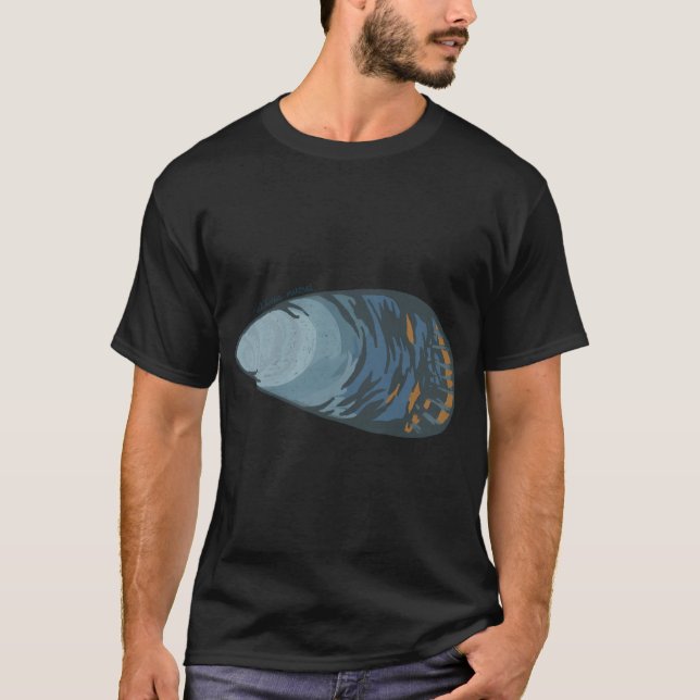 kalifornisk mussla illustration t shirt (Framsida)