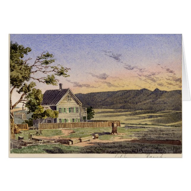 Kalifornisk ranch hälsningskort (Framsidan Horizontal)