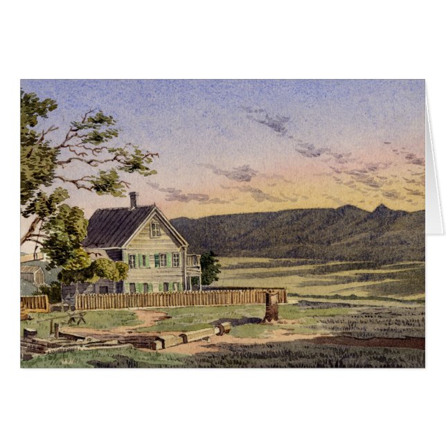 Kalifornisk ranch hälsningskort (Framsidan Horizontal)