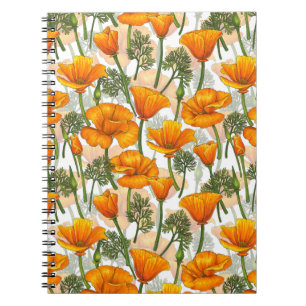 Kaliforniska poppies anteckningsbok