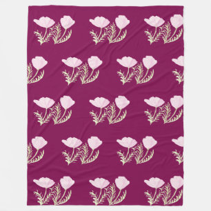 Kaliforniska poppies fleecefilt