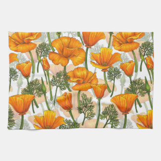 Kaliforniska poppies kökshandduk