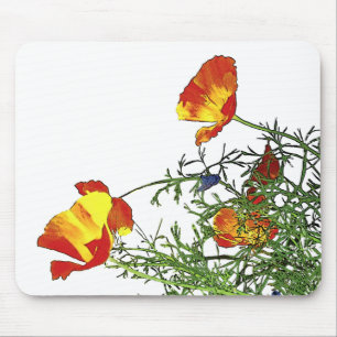 Kaliforniska poppies musmatta