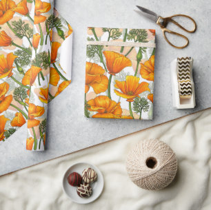 Kaliforniska poppies presentpapper