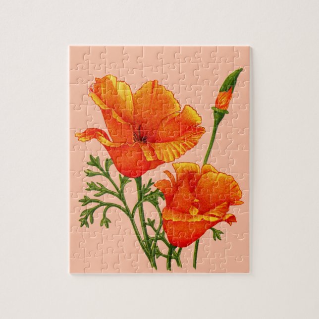 Kaliforniska poppies pussel (Vertikal)