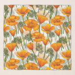 Kaliforniska poppies sjal<br><div class="desc">Handdragen mönster med Kalifornien-poppies</div>