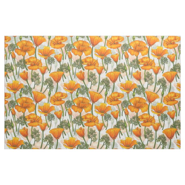 Kaliforniska poppies tyg (Fat Quarter)