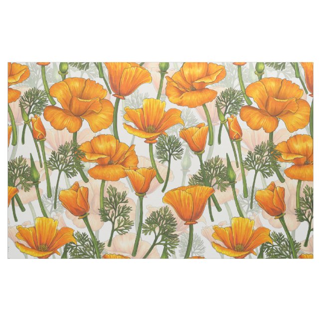 Kaliforniska poppies tyg (Fat Quarter)