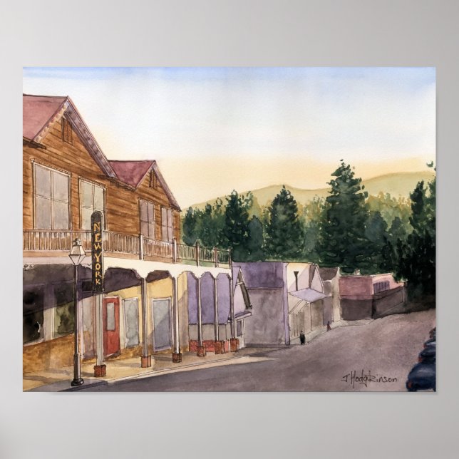 KALIFORNISKA SCENER - VATTENFÄRG POSTER (Framsidan)