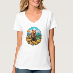 Kaliforniskt björn omringad av Orange Kalifornien T Shirt
