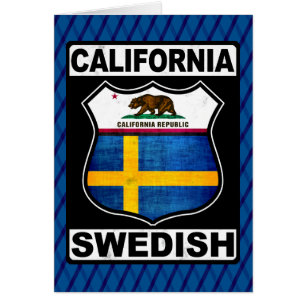 Kaliforniskt svenskt amerikanskt kort