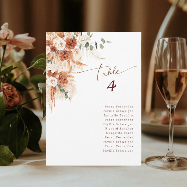 kaligrafi skrift Boho bröllops bordnummer Inbjudningar (Skapare uppladdad)